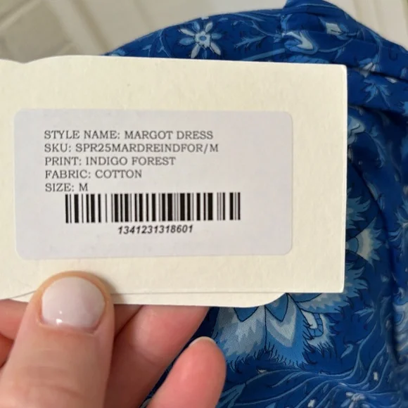 Pink City Prints Margot Blue Maxi Dress -Size Medium NWT - Picture 6 of 7